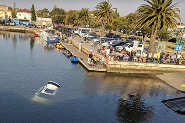 More water-sports than he bargained for: Driver pays the 