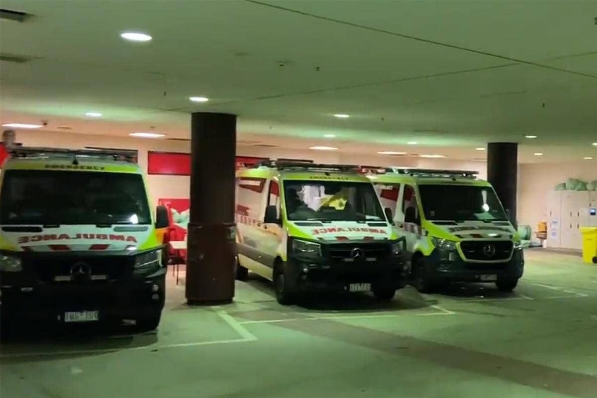 Article image for Ambulances still ramped at one Melbourne hospital after extreme demand overnight