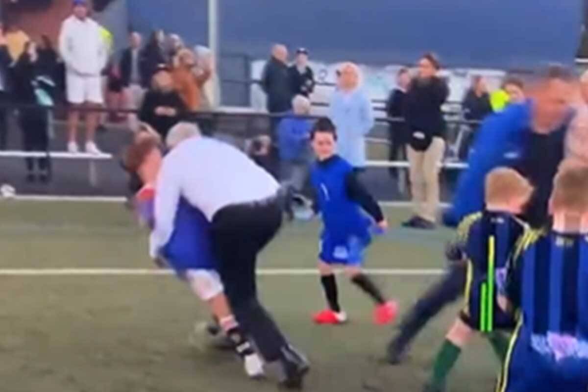 Article image for VIDEO: Scott Morrison crash tackles child playing soccer
