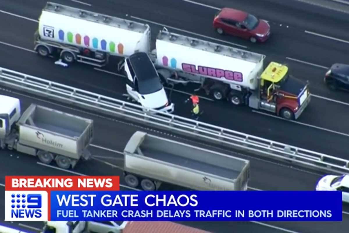 West Gate Bridge Smash Sparks Traffic Chaos