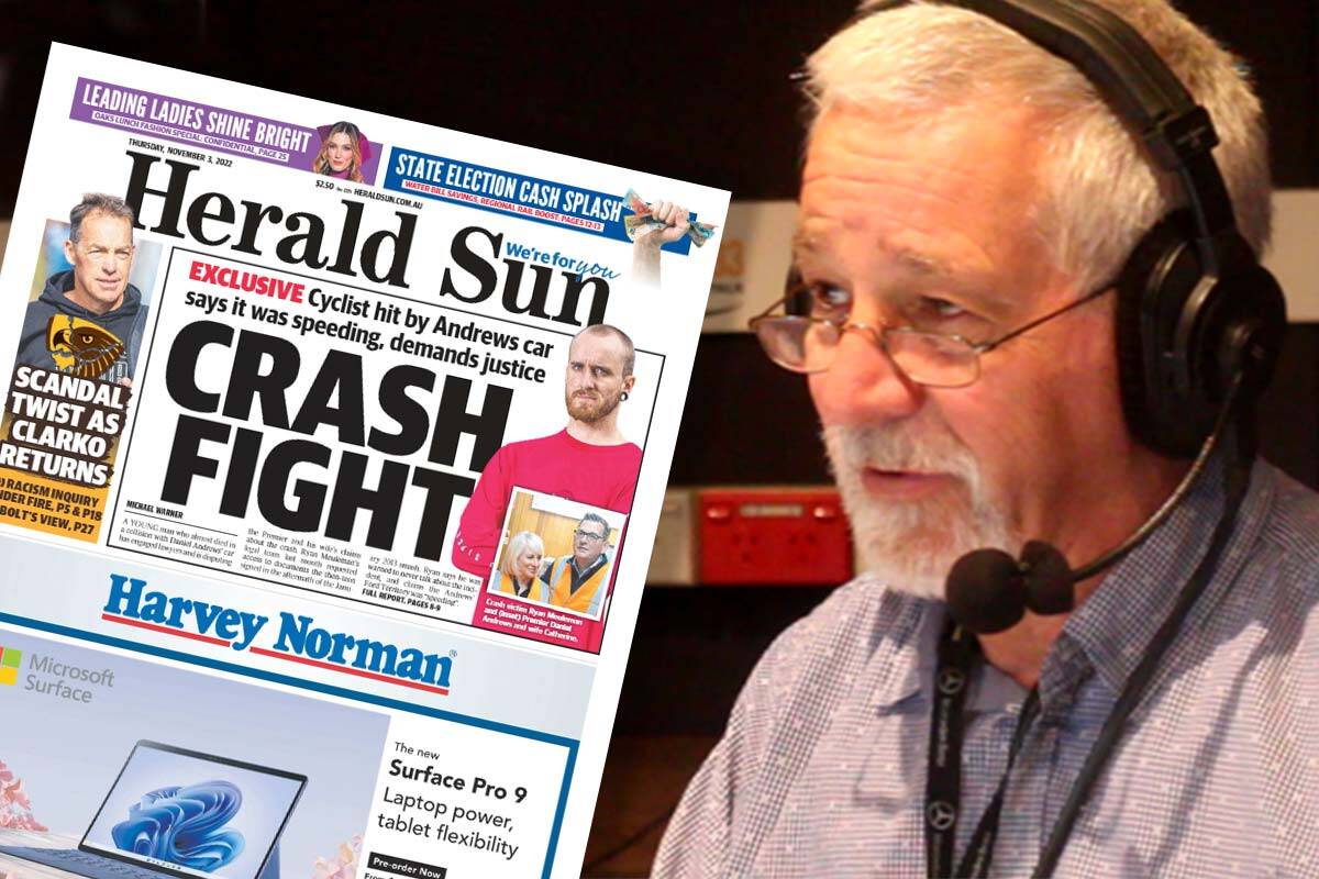 Article image for Neil Mitchell ‘cynical’ about timing of newspaper story on 2013 Andrews crash