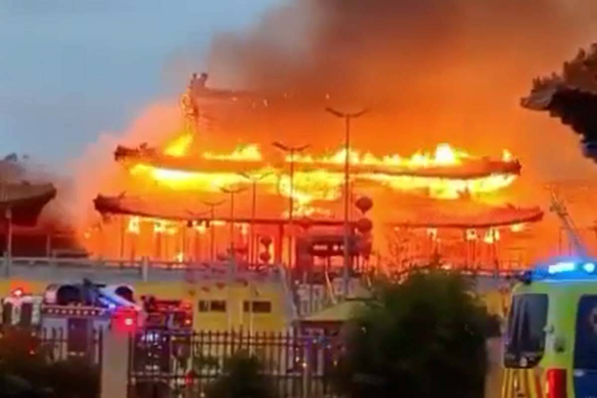 Article image for Melbourne Buddhist temple destroyed by fire