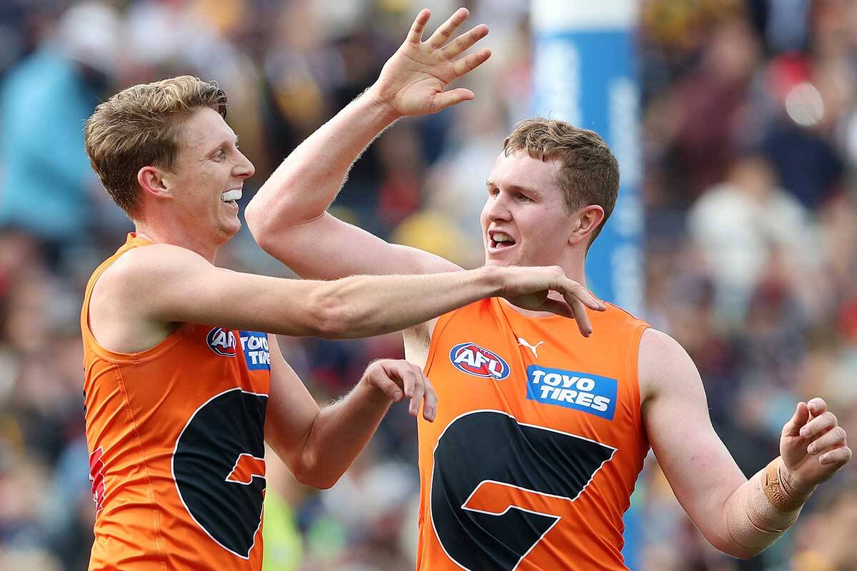 Article image for The unconventional (yet wholesome) way a GWS young gun is celebrating his contract extension