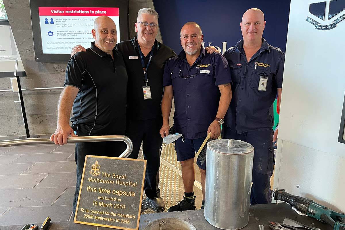 What's in the 177yearold Royal Melbourne Hospital time capsule being