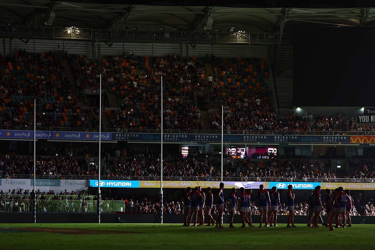 Article image for AFL addresses Brisbane’s frustration with ‘lights out’ protocols on Friday night