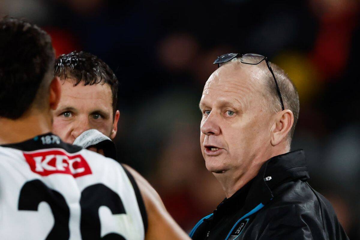 Article image for Why Ken Hinkley will seek clarity from the AFL umpiring department