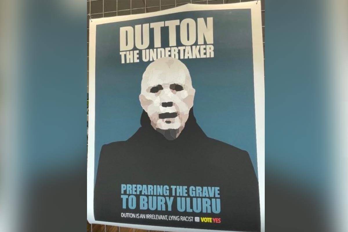 Article image for Peter Dutton poster raises eyebrows