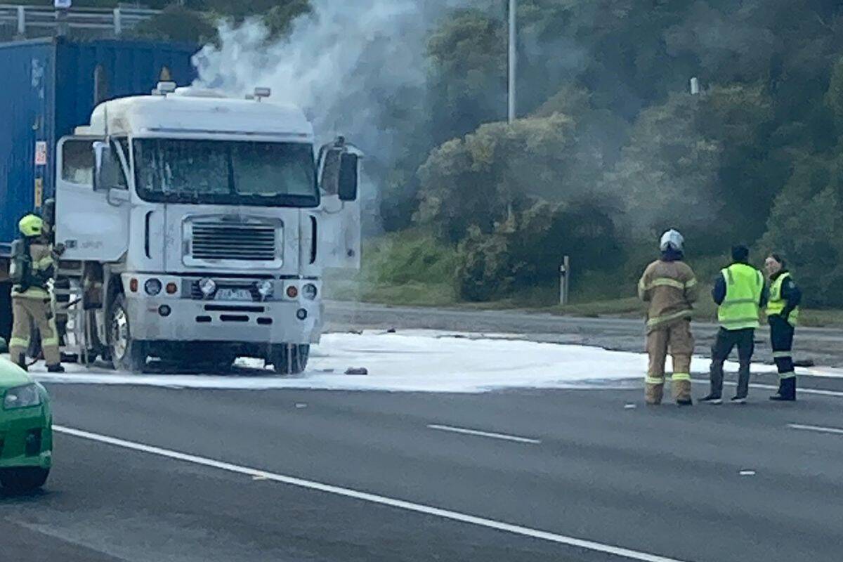 Article image for Truck fire causes Monash Freeway mayhem