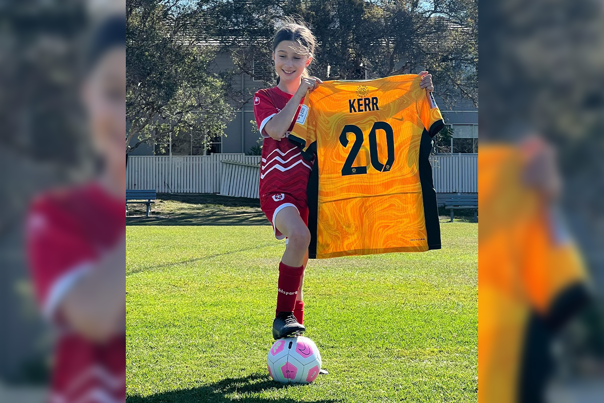 Article image for How nine-year-old Zara felt after Sam Kerr handed over her Matildas jersey!