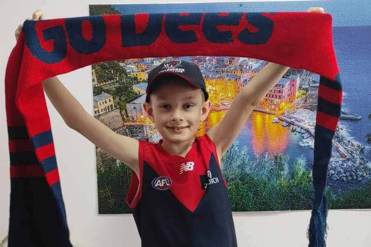 Article image for ‘Overjoyed’: Heartwarming update on nine-year-old Demons fan from Ukraine
