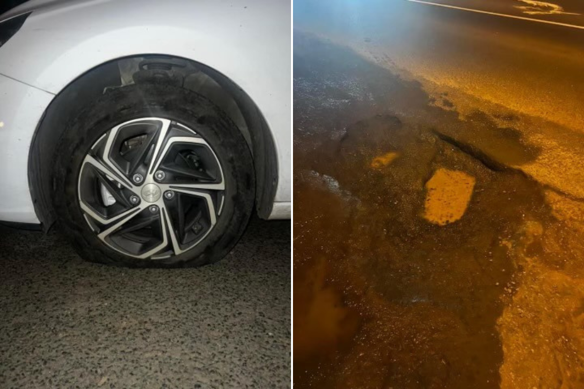 Article image for The road in Melbourne’s north left in bad condition for months damaging tyres and slowing traffic