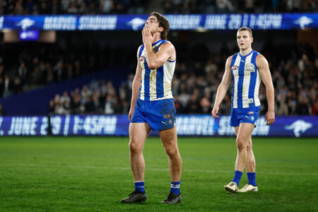 What Alastair Clarkson told shattered North Melbourne playing group after Collingwood loss