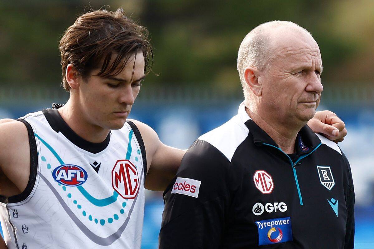 Article image for Connor Rozee comes to the defence of Ken Hinkley after ‘challenging’ fortnight