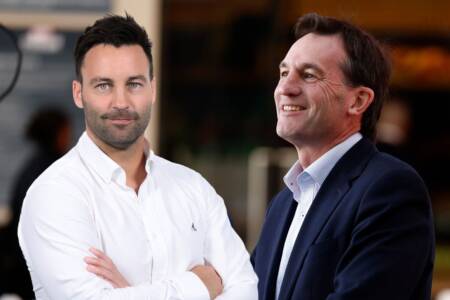 Jimmy Bartel reacts to Andrew Dillon’s comments after the State of Origin match in Melbourne