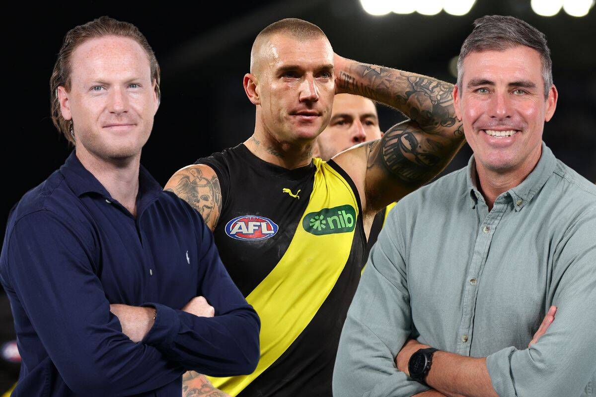 Article image for ‘That’s rubbish’: Sam McClure and Matthew Richardson clash over Dustin Martin not playing this week