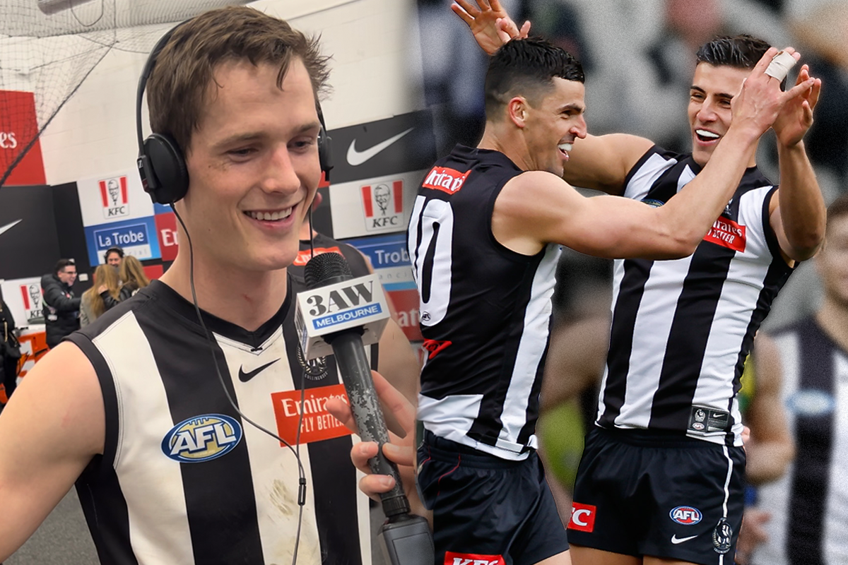 Article image for Collingwood’s Ned Long says he is ‘spoiled’ for mentors at the club