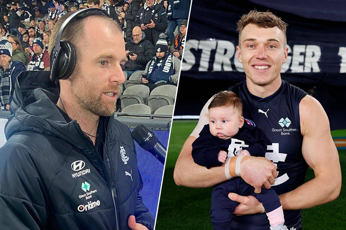 Article image for ‘Club legend’: Sam Docherty’s heartfelt words for Patrick Cripps ahead of his 200th game!