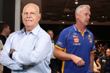 Who West Coast would have to ‘headhunt’ to replace Adam Simpson according to Leigh Matthews