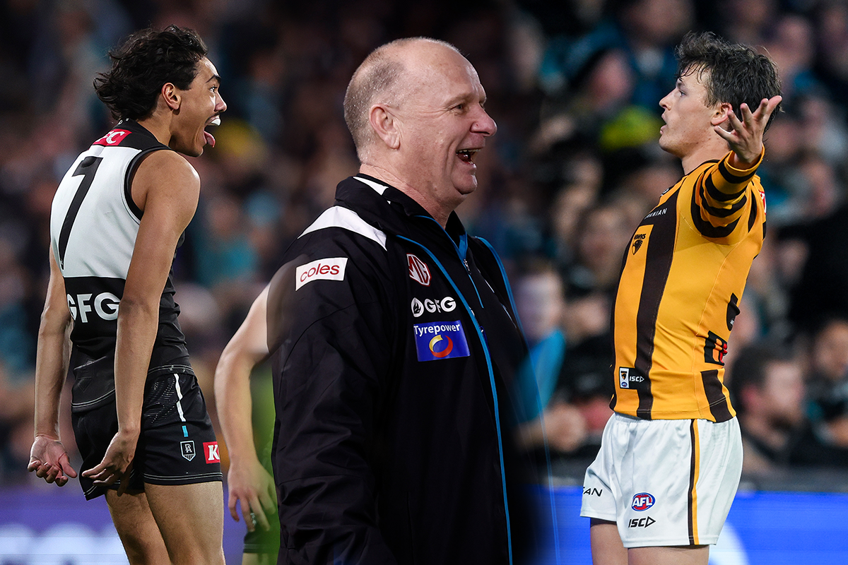 Article image for Jase Burgoyne lifts lid on how Ken Hinkley used Jack Ginnivan’s comment to their advantage