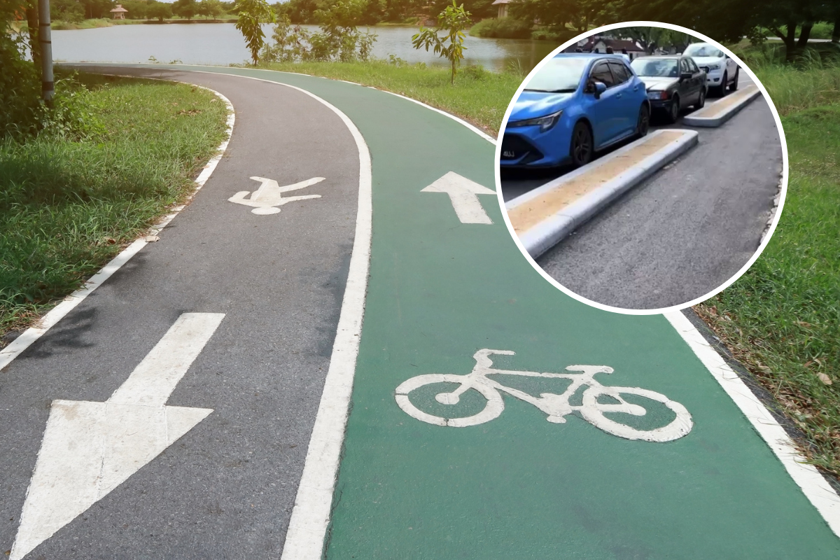 Article image for Video of cyclists avoiding new North Melbourne bike lane surfaces