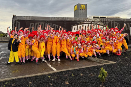 Students take muck up day to new level by invading local McDonalds