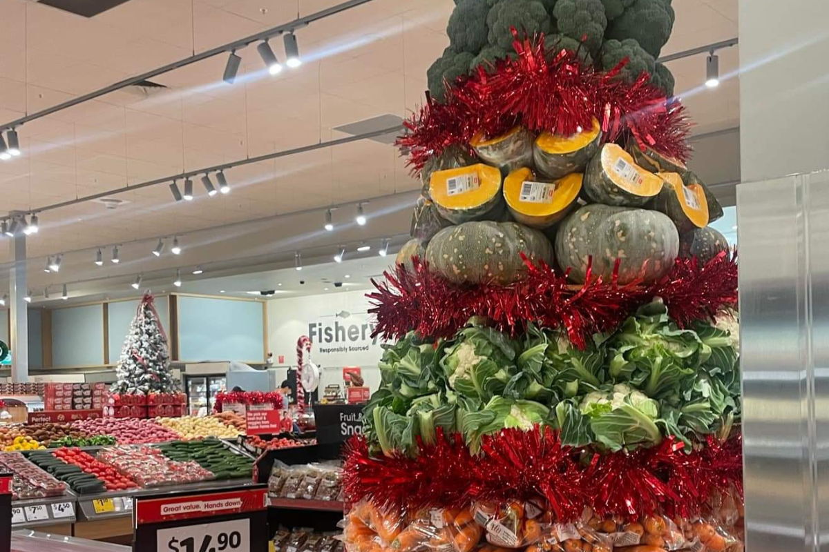 Article image for Unique Christmas tree pops up at Coles supermarket