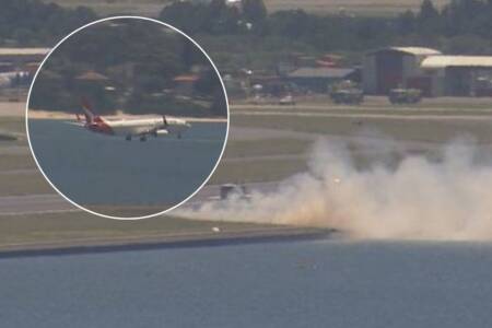 Passenger ‘still shaking’ after engine explosion on board plane at Sydney Airport