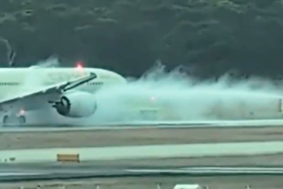 Article image for Airport drama: Passenger speaks out after wheels explode on Etihad plane