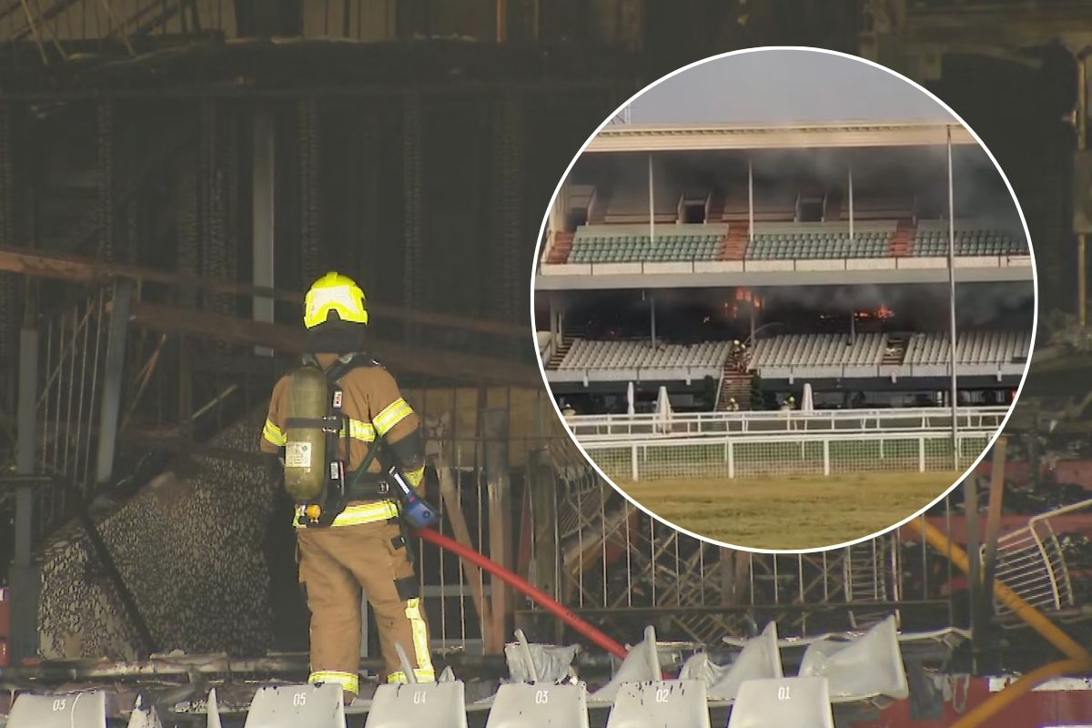 Article image for The latest on the suspicious fire at Caulfield Racecourse this morning